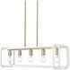 Camden 5 Light 41.13 inch Brushed Champagne Bronze Linear Pendant Ceiling Light
